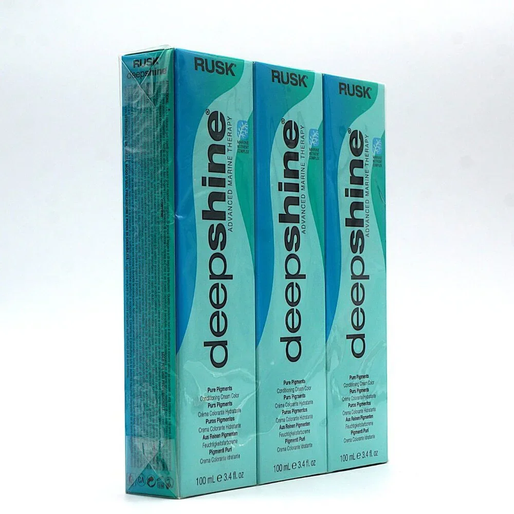 3 Pack RUSK‎ Deepshine Pure Pigments Haircolor G Green 3.4 oz